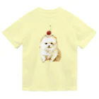 たなか まちのポメラニアンのプリンちゃん（カラー） ドライTシャツ