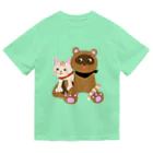 Secret gardenのたぬきとにゃんこ(改) ドライTシャツ