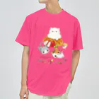 aska/ねこのかんづめのにゃんこカフェ：ワッフル ドライTシャツ