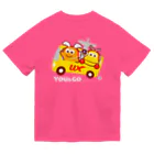 「ゆぅちゃんゴーちゃん」のグッズSHOPのゆぅ＆ゴーちゅうけい車（ロゴ白） Dry T-Shirt