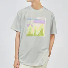 家の中の蛙 SUZURI店／森本の緩やかと穏やかは違う（正方形） Dry T-Shirt