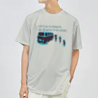 キッズモード某のスクールバスと少年たち　チョコミントカラーVr ドライTシャツ