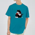 kocoon（コクーン）の猫背ゲーマー(濃色用・白フチ) ドライTシャツ