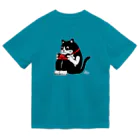 kocoon（コクーン）の猫背ゲーマー(濃色用・白フチ) ドライTシャツ