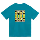 たびねこグッズSHOPのたびねこ -かおチェック Dry T-Shirt
