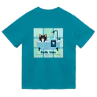 Teal Blue Coffeeのお風呂の時間_tile Ver. ドライTシャツ