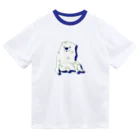 mugioのあの犬/パチパチ ロイヤルブルー ドライTシャツ