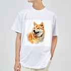 デジタルキャンバスの"シバワンダー" 柴犬愛好家Tシャツ ドライTシャツ