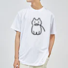 ネコトシアワセのねこじゃらしとネコ　シンプル ドライTシャツ