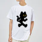 嶌星堂の飛び出し坊や猫 黒猫 Dry T-Shirt