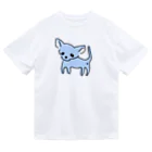 akane_art（茜音工房）のゆるチワワ（ブルー） Dry T-Shirt