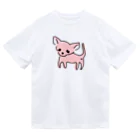 akane_art（茜音工房）のゆるチワワ（ピンク） Dry T-Shirt