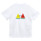 raindropのスイカとペンギン ドライTシャツ