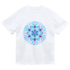 sanasanaのブルーとピンクの不思議なお花 Dry T-Shirt