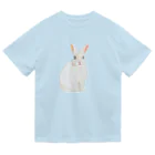 rabbit loverのフワフワうさぎ（白） ドライTシャツ