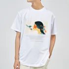 鳥救うSUZURIの『こんなところにオレンジ』【寄付付き商品】 ドライTシャツ