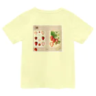 海賊猫 cocoの『いちごの標本帖』🍓Donation Items for cats Dry T-Shirt