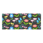 おかだひろみ の へんてこランドSHOPのフラワ〜（スミ） Face Towel