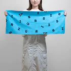 みずしままゆこのenjoy summerなうさちゃん Face Towel