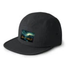 studio eizoの夜に輝く美しい村の光景 5 Panel Cap