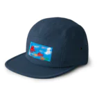 hollyhockの海の小さなかわいいいきものたち 5 Panel Cap