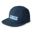 Ａｔｅｌｉｅｒ　Ｈｅｕｒｅｕｘのねこあたまコレクションサバトラ猫　ブルー 5 Panel Cap