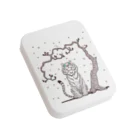 山わらふの雪舞春待島柄長ト白虎ノ図 Flat Tin Case