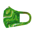 luontoiroのウェーブ　緑 フルグラフィックマスク