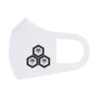 Ａ’ｚｗｏｒｋＳの三つ盛り亀甲に髑髏 白枠黒（オリジナル家紋シリーズ）  フルグラフィックマスク