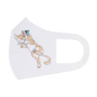 クロネコヤマーの特急便の和柄猫 茶トラ フルグラフィックマスク