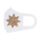 富羽彩絵の寄木　八芒星 ダビデの星 八角星、八線星、 星型八角形、ヘキサグラム  　縁起の良い神聖な図形  フルグラフィックマスク