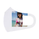 Oppaiの夏のビーチのハイビスカスちゃん フルグラフィックマスク