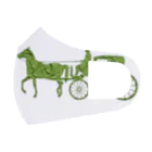 mumusの馬車　green フルグラフィックマスク