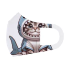 IloveCatのサメのフードを被った愛くるしい子猫 Face Mask