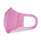 ピンク系水彩画の水彩 ベビーピンク フルグラフィックマスク
