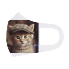 AQUAMETAVERSEのキャップを被った猫 アメジスト 2846 フルグラフィックマスク