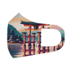 Pixel Art Goodsの厳島神社（pixel art） Face Mask