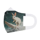 AQUAMETAVERSEのサーフィンをするウサギ フルグラフィックマスク