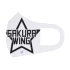 SAKURA WING LLC.のSAKURA WINGスター黒字 フルグラフィックマスク