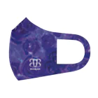 Blue Rose Holic.のhalf graphic mask purple Face Mask