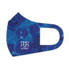 Blue Rose Holic.のfull graphic rose mask blue Face Mask