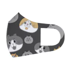 ねこネコ猫cat. 偉人∞のマスク黒 フルグラフィックマスク