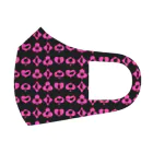 保護猫支援ショップ・パール女将のお宿のトランプ柄マスク　ピンク フルグラフィックマスク