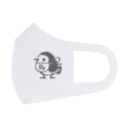 萩岩睦美のグッズショップのリルフィ　モノクロ　白 フルグラフィックマスク