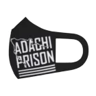 ayebee's experimental items SUZURI店のADACHI PRISON MASK LAERGE LOGO BLACK フルグラフィックマスク