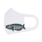 snaggedgorillaのシロタスキベラ フルグラフィックマスク