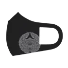 HENMO DESIGN TSHIRTSの抱き牡丹黒グレーマスク フルグラフィックマスク