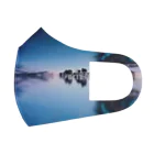 【ホラー専門店】ジルショップの夜空の水面鏡／正方形 Face Mask