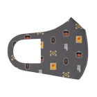 東邦電機工業 official shopの踏切・鉄道イラストモノグラム(グレー) Face Mask