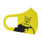 A BECKONING CATの地球征服をもくろむねこ　幸せの黄色いマスク（黄色に黒） フルグラフィックマスク
